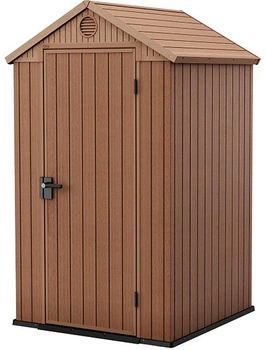 Садовый домик для хранения Keter Darwin Сборный 4×4 118х117х205 см Коричневый (259006)
