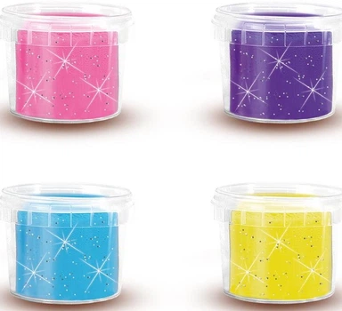 Masa plastyczna niewysychająca Ses Creative Brokatowa 4 x 90 g (00466) (8710341004668)
