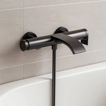 Змішувач для ванни Hansgrohe Vivenis 75420340 хром чорний матовий