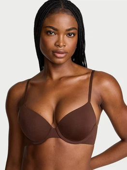 Бюстгальтер с Push-up с косточками бесшовный Victoria's Secret 907089986 32C Коричневый (1161964734)