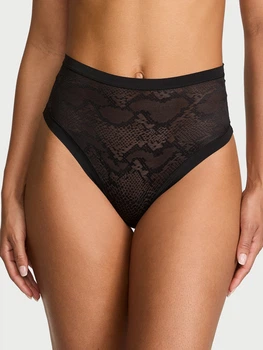 Трусики танга женские Victoria's Secret 476267691 S Черные (1161957472)