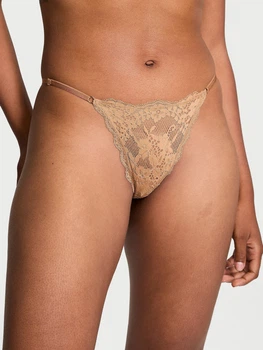 Трусики стринги женские Victoria's Secret 841888701 M Бежевые (1160357113)