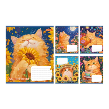 Зошит 1 Вересня 18 аркушів клітинка 1В Sunny cat №768771