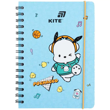 Блокнот А5, 80 сторінок в клітинку, обкладинка картон твердий Pochacco PC26-190 Kite