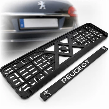 Рамка номера Peugeot 3D напис хромований / Поліпропілен гнучкий морозостійкий 1 шт