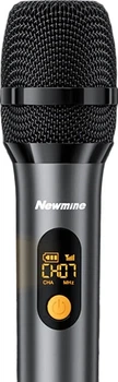 Беспроводной микрофон Newmine MC110 UHF двухканальный, для караоке, сцены и конференций