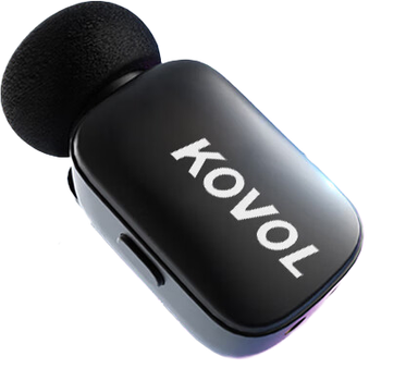 Микрофон петличный KOVOL беспроводной мини с зажимом