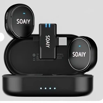 Микрофон Soaiy SA-V3 беспроводной для трансляций с клипсой