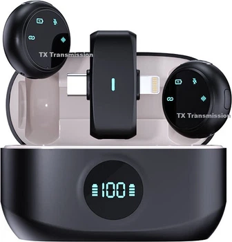 Микрофон Soaiy MK50 беспроводной петличный двухканальный