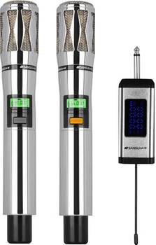 Микрофон SANSUI K46 беспроводной двухканальный, для караоке/конференций