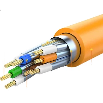 Патч-корд Choseal QS567C Cat 6a 10 Гбіт/с екранований мідний 5 м Жовтогарячий (QS567CT5)