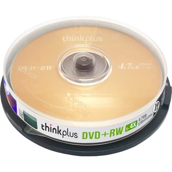 Чистые DVD+RW диски Lenovo/записываемые диски, скорость 1x-4x, 4,7 ГБ, производство Тайвань, серия Archive, 10 штук в коробке, стираемые, многоразовые для многократной записи.