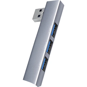 Адаптер USB-хаба Isky, сумісний з лівим краєм, док-станція розширення, конвертер USB на USB 3.0, док-станція розширення для ноутбука, розгалужувач-хаб на чотири входи
