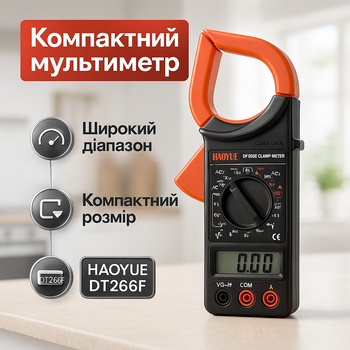 Измеритель тока клещевой со щупами и чехлом HAOYUE DT266F