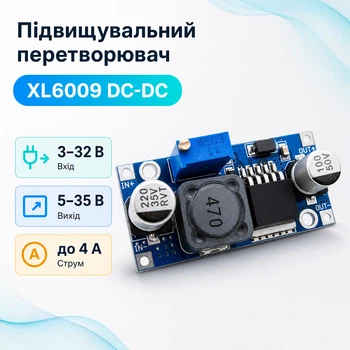 Преобразователь напряжения повышающий XL6009 3-32 на 35В, 20Вт 670283