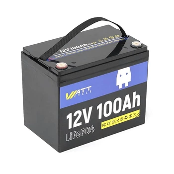 Аккумуляторная батарея WattCycle LiFePO4 WT12V100AH10 12,8V 100Ah, 1,28kWh, BMS50A-4S, 6000 cycles, 260x168x209, 10.5kg