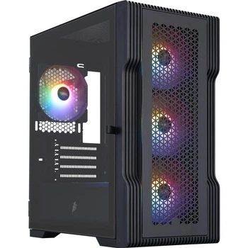 Корпус 1stPlayer Black без БП (T3-BK-4F1)