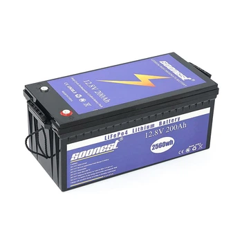 Аккумулятор SOONEST LiFePO4 12,8V 200Ah, (50/100A), 0°C до 50°C, гвинт M8, 530x250x270мм. 21 кг