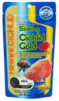 Корм для рыб HIKARI CICHLID GOLD SINKING MINI (гранулы 3 мм) — 342 г