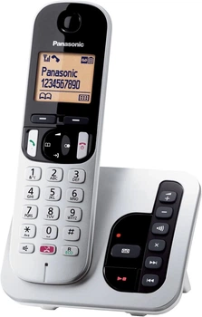 Радиотелефон Panasonic KX-TGC260JTS серебристый с цифровым автоответчиком до 18 минут блокировкой нежелательных звонков и функцией Handsfree 1 трубка - Уценка