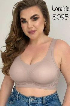 Безшовний топ-бюстгальтер 8095 Lora Iris кавовий 5XL