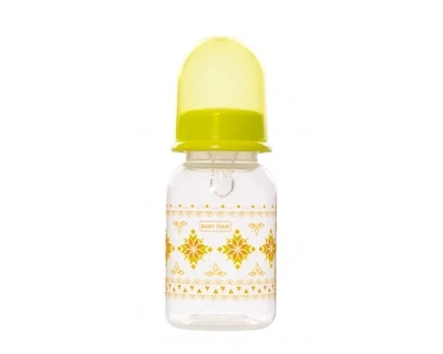 Пляшечка для годування з силіконовою соскою Baby Team 1400 125 мл Салатовий shop (2000990144119)