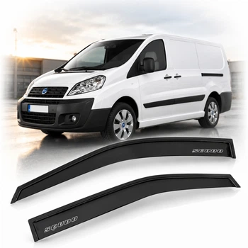 Дефлектори вікон вітровики для Fiat Jumpy Scudo Expert 2007- Скотч 3M Voron Glass