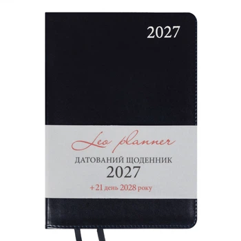 Деловой блокнот интегральный А5 датированный 2027 Leo Planner Aldento 252732 368 листов черный