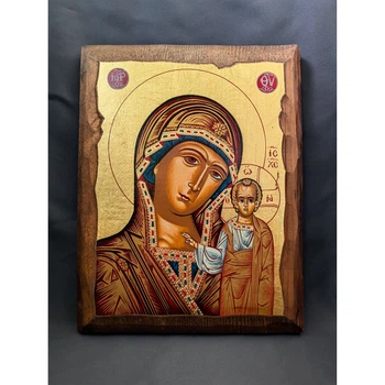 Писана Казанська ікона Божої Матері 22,5×28 см