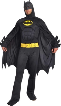 Карнавальний костюм Ciao Batman Dark Knight Adult Costume Original DC Comics Бетмен (Batman Dark Knight) чорний з жовтими акцентами XL