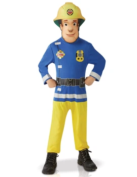Дитячий карнавальний костюм пожежника Сэма Fireman Sam синій жовтий, розмір 2–3 років (83–97 см)
