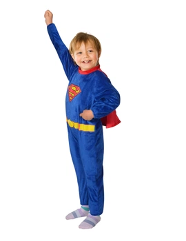 Карнавальний костюм Superman для немовлят синій, розмір 6–12 міс.
