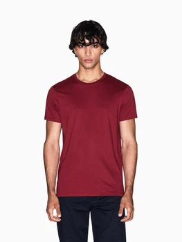 Футболка хлопковая длинная мужская Armani Exchange 450930843 M Бордовая (1162039889)