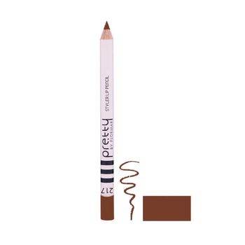 Олівець для губ контурний Pretty by Flormar Styler Lip Pencil №217 Коричневий Нюд, 1,14 г