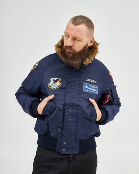 Аляска N-2B синя з нашивками 299 БрТА 3XL