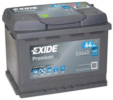 Автомобильный аккумулятор EXIDE 64Ah/640A/P+ (CN EA640)