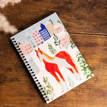 Блокнот Sketchbook (прямокут.) Кінь в засніженому місті