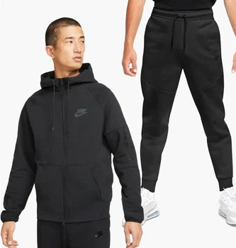 Спортивный костюм мужской Nike Sportswear Hoodie Full-Zip Black S Черный DD5284-010__DD5293-010