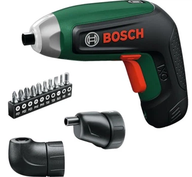 Wkrętarka akumulatorowa Bosch IXO 8 4 V 6.5 Nm 2 Ah z przystawką kątową i mimośrodową (06039G4001)