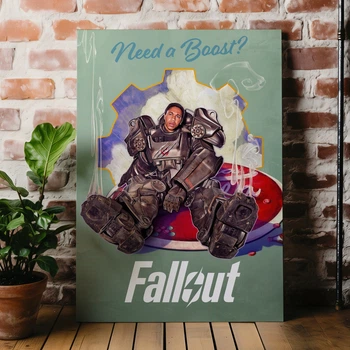 Интерьерная картина Фоллаут, Максимус и Нюка-Кола, Fallout, Nuka Cola, Maximus, сериал, 85×60 см (id6610)