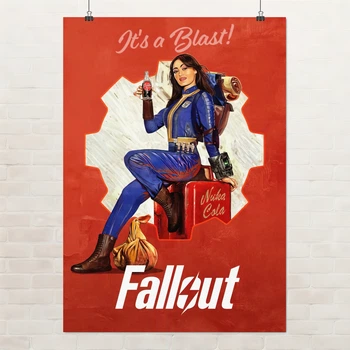 Постер Фоллаут, Люси Маклин и Нюка-Кола, Fallout, Nuka Cola, Lucy MacLean, сериал, A1 85×60 см (id6611)