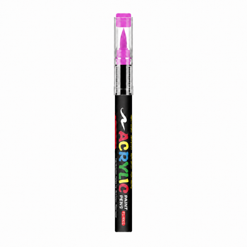 Акриловый маркер кистевой Flysea Soft Brush #606, 1 шт, на водной основе, для бумаги, ткани, дерева, стекла, керамики и пластика розовый (afb1r)