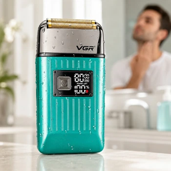 Электробритва VGR V-357 аккумуляторная водостойкая с триммером 2 насадки USB Type-C