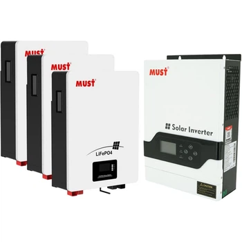 Система зберігання енергії Must PV18-3224 VPM ll Series 24V 3.2kW + 3 АКБ LP16-24100 7.6kWh (25.6V/100Ah/2560Wh) [176573]