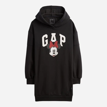 Подростковое теплое платье-худи для девочки GAP 670420442 140 см Черное (1159846964)