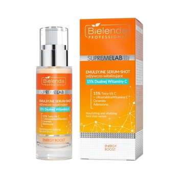 Сироватка для обличчя Bielenda Professional SupremeLab Energy Boost живильно-відновлююча 15% подвійної вітаміну С 30 мл (5902169064419)
