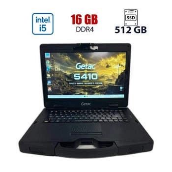 Захищений ноутбук Getac S410 G4 / 14" (1920x1080) IPS / Intel Core i5-1145G7 (4 (8) ядер по 2.6 - 4.4 GHz) / 16 GB DDR4 / 512 GB SSD M.2 NVMe / Intel Iris Xe Graphics / WebCam / WebCam б/в