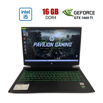 Игровой ноутбук Б-класс HP Pavilion Gaming 16-a0032dx / 16" (1920x1080) IPS / Intel Core i5-10300H (4 (8) ядер по 2.50 - 4.5 GHz) / 16 GB DDR4 / 512 GB SSD / nVidia GeForce GTX 1660 Ti Max-Q, 6 GB GDDR6, 192-bit / WebCam б/у
