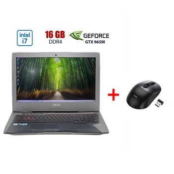 Игровой ноутбук Б-класс Asus ROG G752VL / 17.3" (1920x1080) IPS / Intel Core i7-6700HQ (4 (8) ядер по 2.6 - 3.5 GHz) / 16 GB DDR4 / 960 GB SSD / nVidia GeForce GTX 965M, 2 GB GDDR5, 128-bit / WebCam б/у + Подарок Беспроводная мышь HOCO GM28