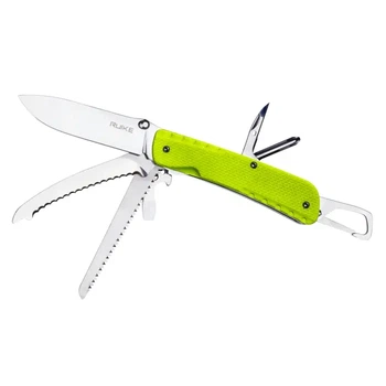 Багатофункціональний ніж Ruike Trekker LD43, (8.5 см) 12C27 / G10 зелений, 15 інстр.